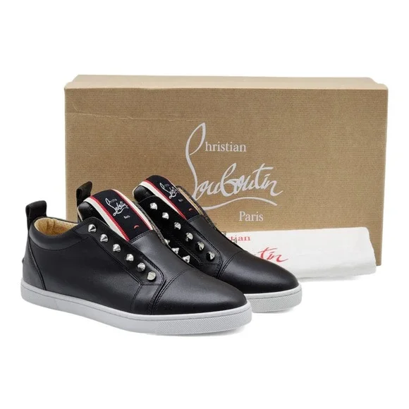 Christian Louboutin Women's F.A.V Fique A Vontade Sneakers in Black $995 - Picture 2 of 10